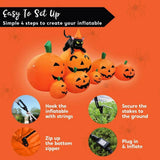 Syncfun 7 ft. Pumpkin Inflatable With Witch Cat Halloween Decor