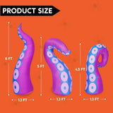 Multi-Color Halloween Inflatable Giant Octopus Tentacle 3 Pieces