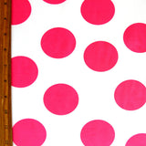 Swim Knit Nylon Lycra Jumbo Pink Polka Dots