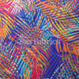 Jungle Palms Nylon Spandex Fabric - Cool Lavender, Warm Orange, Palm Leaves Print, 58-60" Width (1 Yard)