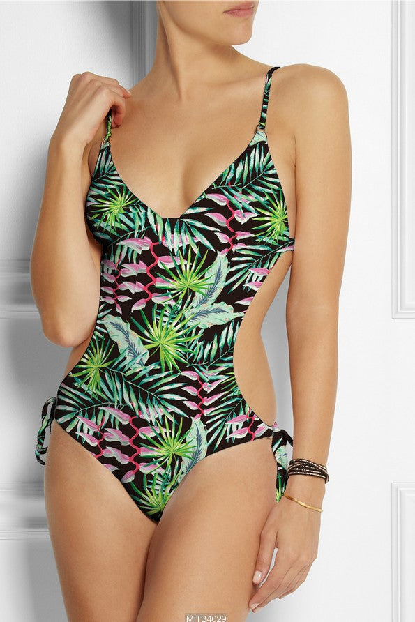 Swim Knit Poly Spandex Jungle Vibes Floral