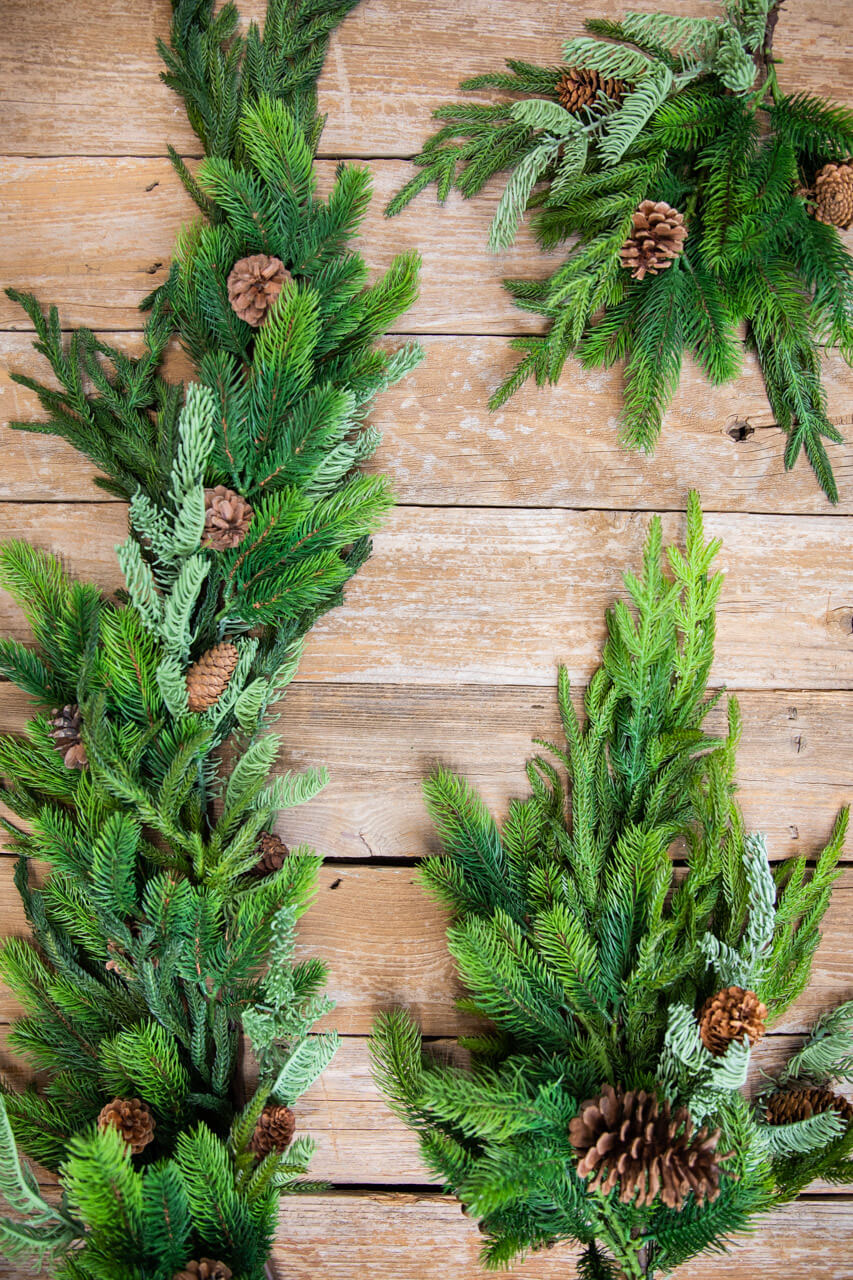 24” Real Touch Norfolk Spruce Juniper Spray