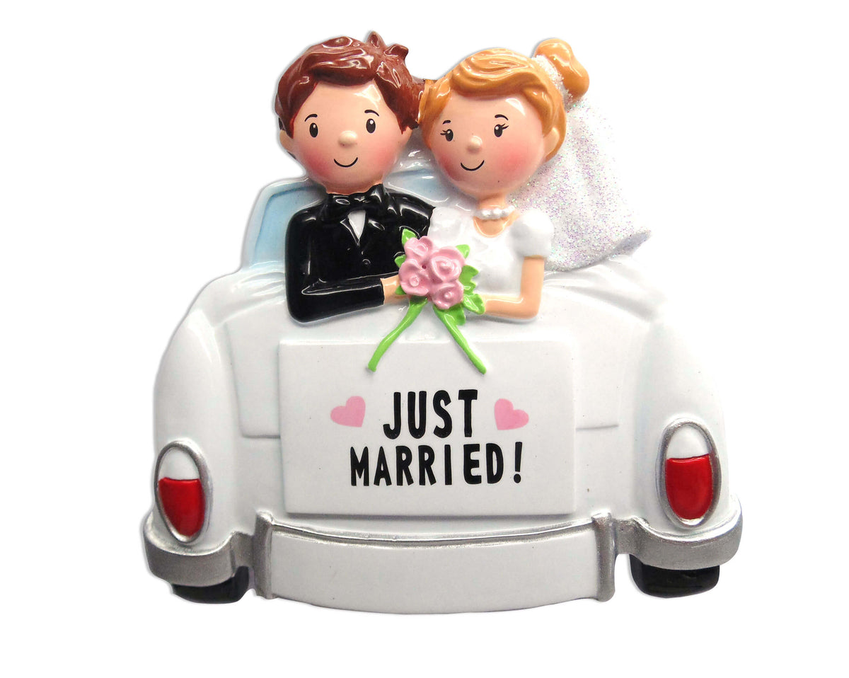 3" Just Married Customizable Ornament