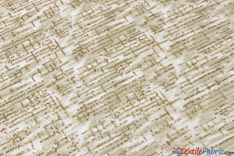 Everleigh Embroidery Polyester Lace Fabric - Sequins Hatch Cross, Multiple Colors, 52" Width (1 Yard)