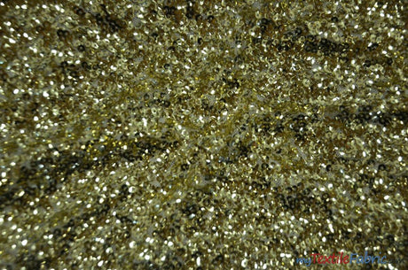 Gatsby Sequins Polyester Fabric - 6Mm Flat Sewn Sequins On Mesh, 52" Width, Multiple Colors (1 Yard)