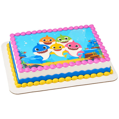 Baby Shark Jawsome! Edible Cake Image Topper