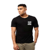Pack: 12 Fast Custom Business T-Shirts – Design & Print Your Brand Name on Front & Back (Black)