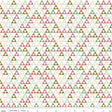 Cotton Lycra Knit Fabric - White Trend Triangle Print