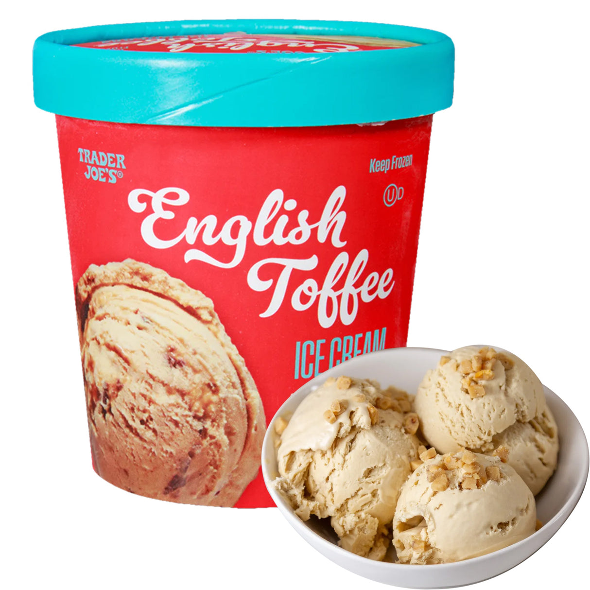 English Toffee Ice Cream - Creamy English Toffee Ice Cream