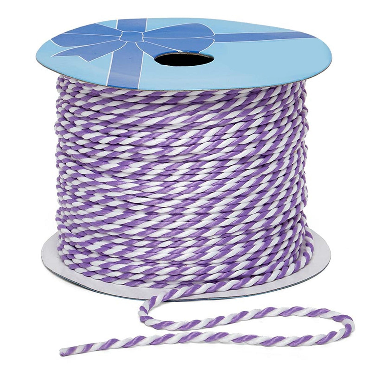 Bi-Colored Cord 2 1/2 mm x 50 yd Purple / White Color 1 / ROLL