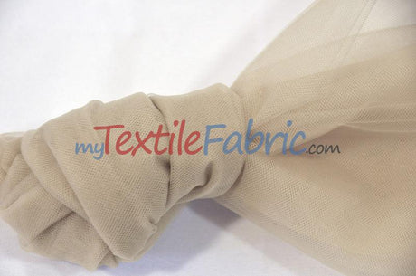 Bridal Tulle Illusion Nylon Tulle Fabric - Sheer Soft Bridal Veil, 108" Width (50 Yard Bolt)