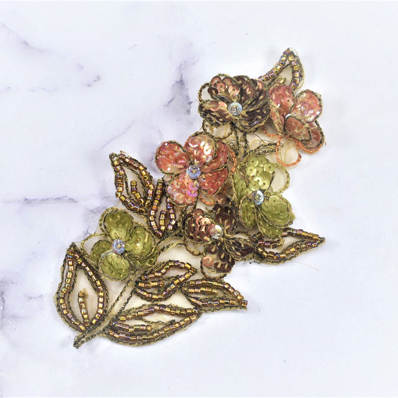 Beaded Floral Applique