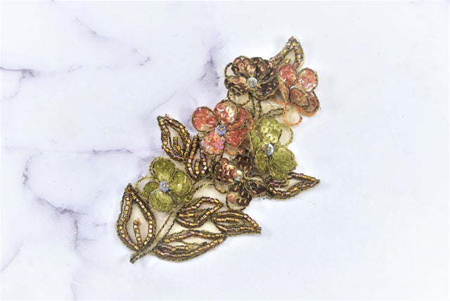 Beaded Floral Applique