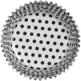 Wilton Silver and Black Dots Cupcake Liners, 50-Count