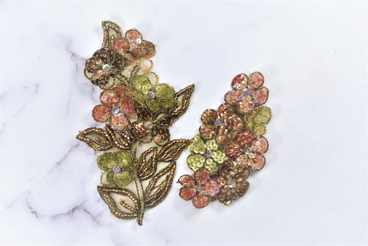 Beaded Floral Applique