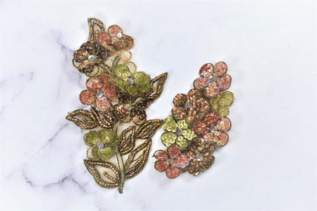 Beaded Floral Applique