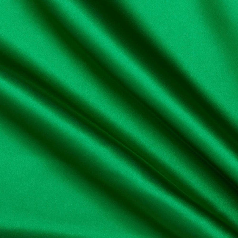 Kelly Green Satin Charmeuse Fabric - Kelly Green, Satin Charmeuse, 60" Width