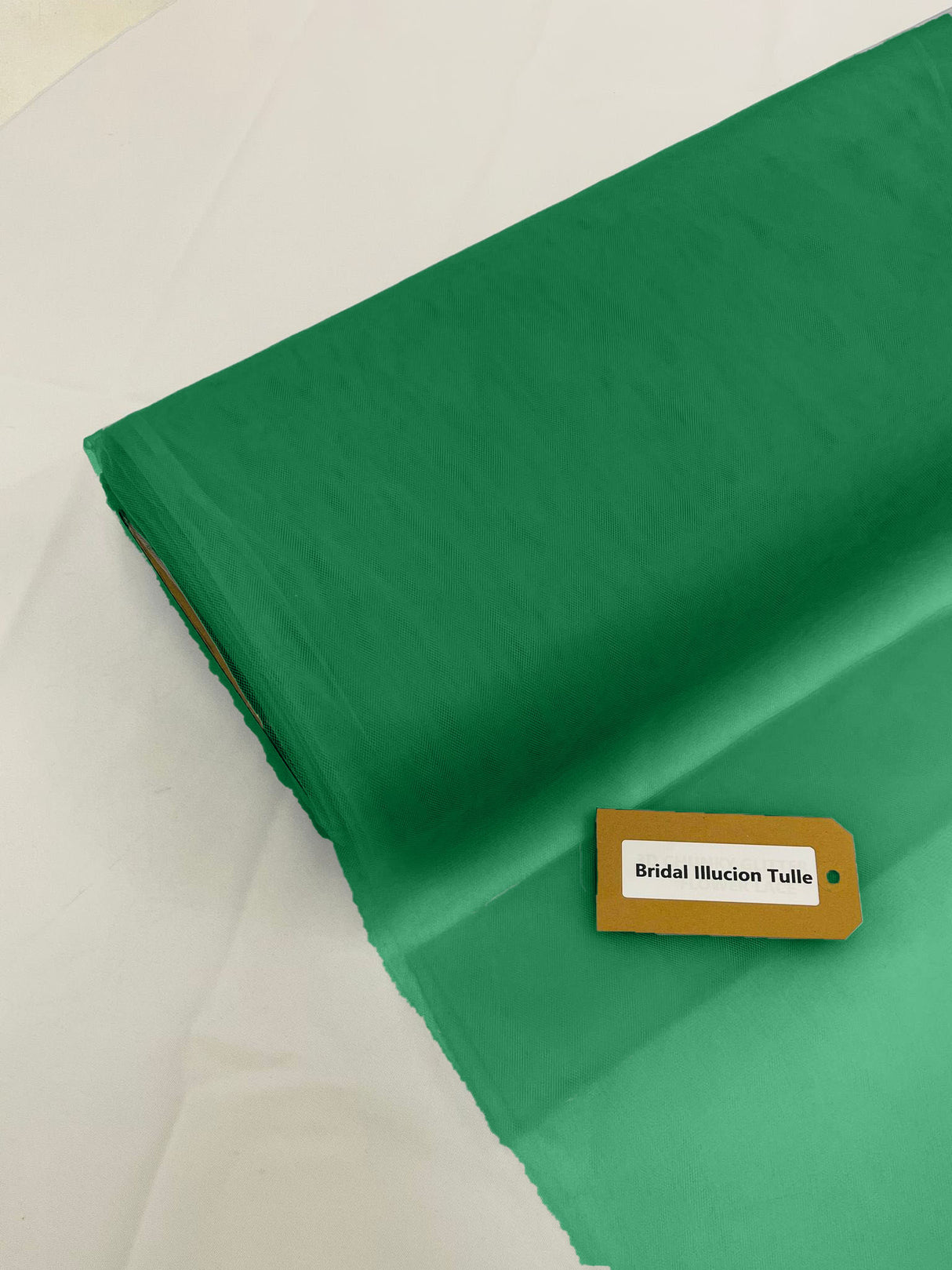 Kelly Green Bridal Illusion Tulle Polyester Fabric - Kelly Green Sheer Tulle, 108" Width (1 Roll)
