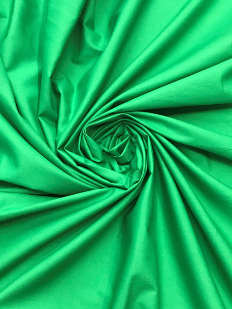 Kelly Green Poly Cotton Fabric - Kelly Green, 59/60" Width (1 Yard)