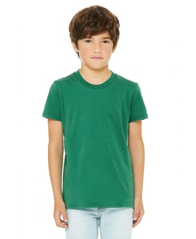 Bella Canvas 3001Y Airlume Combed And Ring-Spun Cotton Fabric - Kelly, Short Sleeve, Youth Tee (1 Piece)