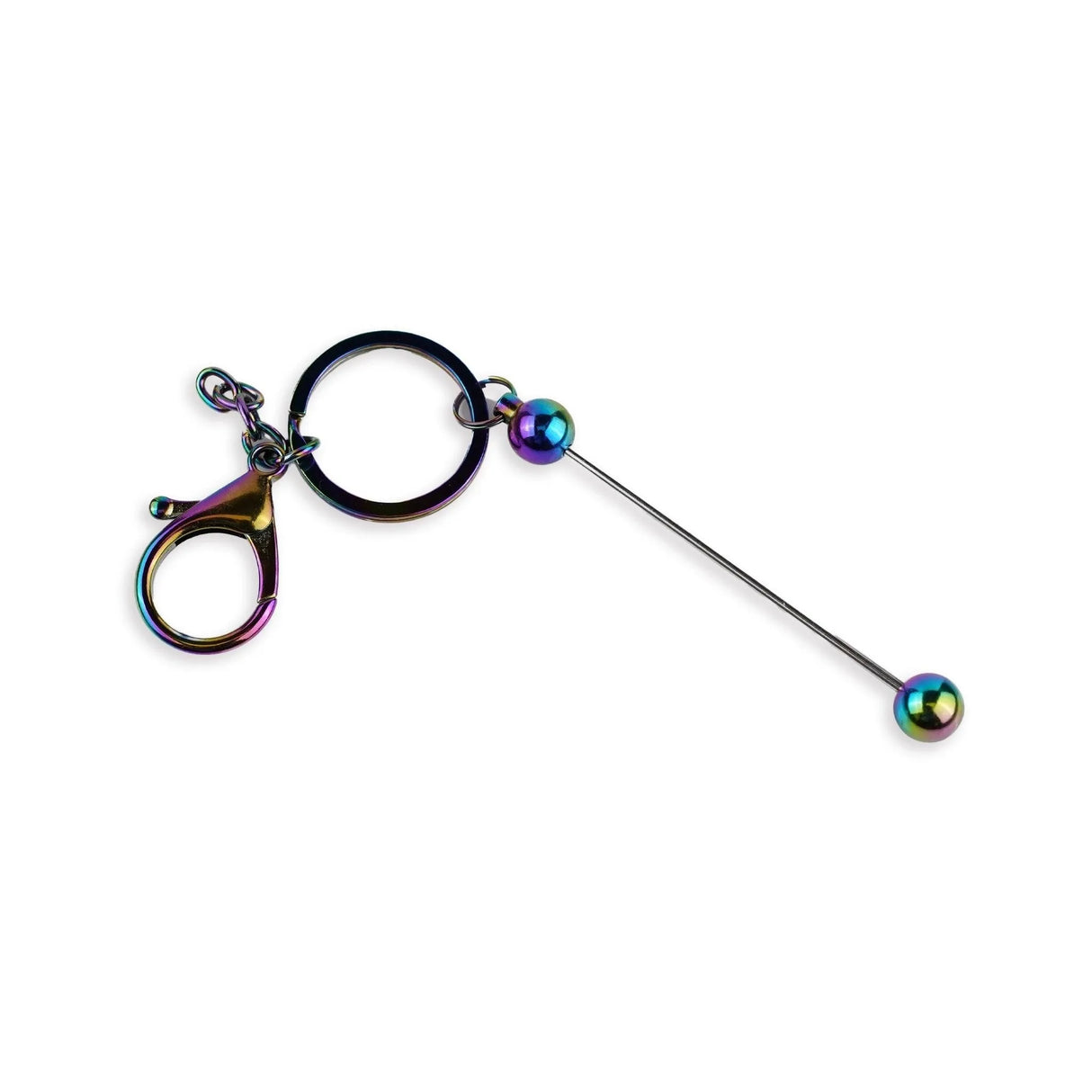Keychain Bead-Able with Lobster Claw - Holographic
