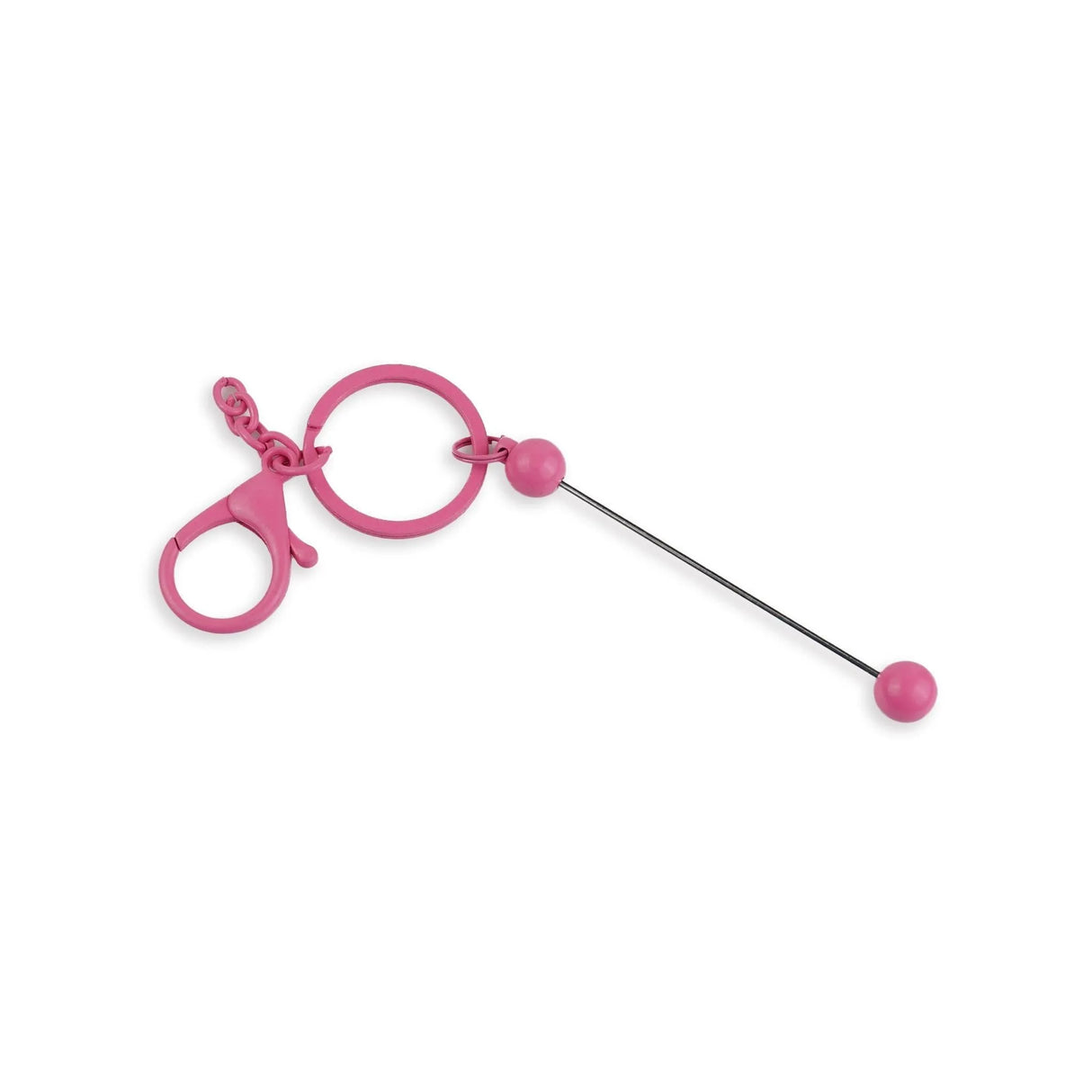 Keychain Bead-Able with Lobster Claw - Pink