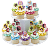 Disney Princess Characters Rings for Cupcakes and Cakes Toppers, 144 Pack