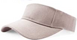 Visor Hat 100 Percent Cotton Fabric - Khaki, Pre-Curved Visor, Hook And Loop Closure (1 Piece)