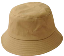 Bucket Hat 100 Percent Cotton Fabric - Khaki, 56-58CM Head Size (1 Piece)
