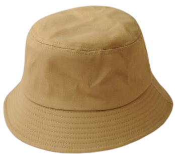 Bucket Hat 100 Percent Cotton Fabric - Khaki, 56-58CM Head Size (1 Piece)