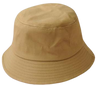 Bucket Hat 100 Percent Cotton Fabric - Khaki, 56-58CM Head Size (1 Piece)