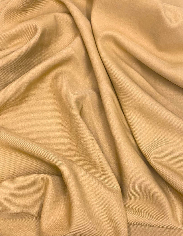 Gabardine Polyester Fabric - Khaki, Heavy Weight, 59/60" Width (1 Yard)
