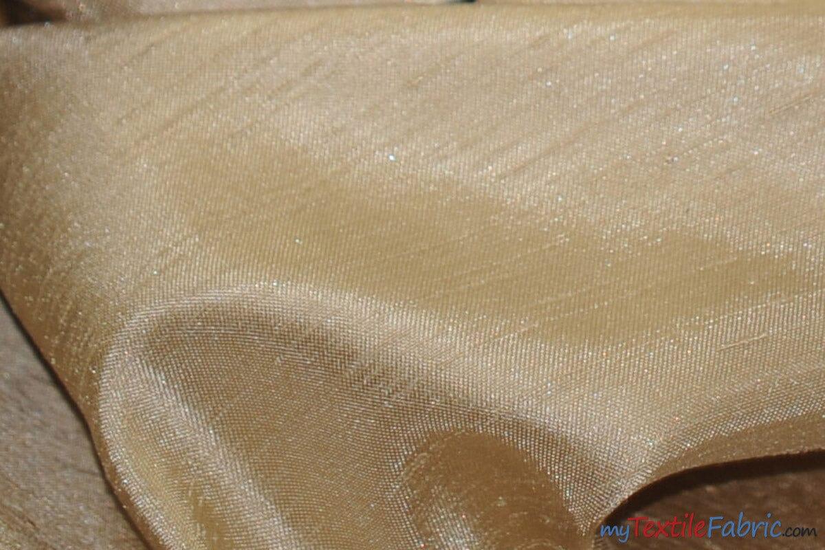 Shantung Satin Polyester Fabric - Reversible Satin Dupioni Silk, Multiple Colors, 58/60" Width (Yards, Bolts, Sample Swatches)