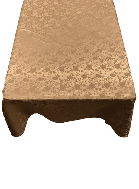 Roses Jacquard Satin Fabric - Rose Pattern, 60" X 84" (1 Piece)
