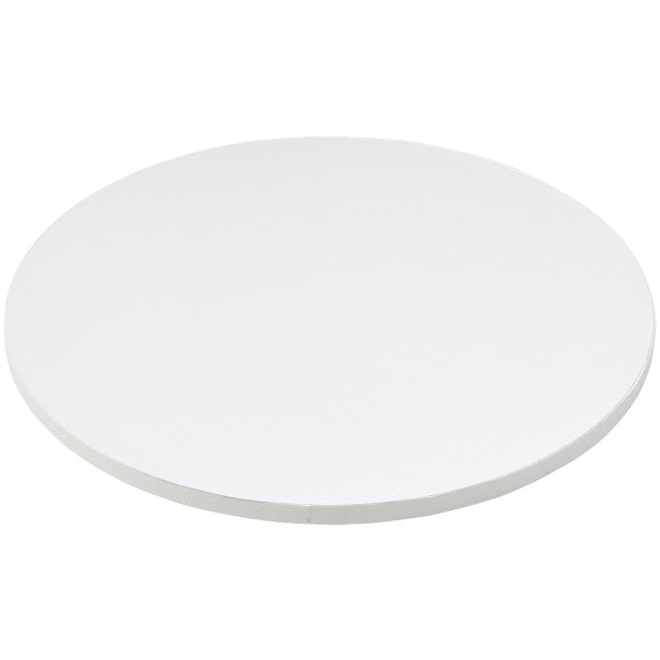 14" Round White Foil Cake Board Drum