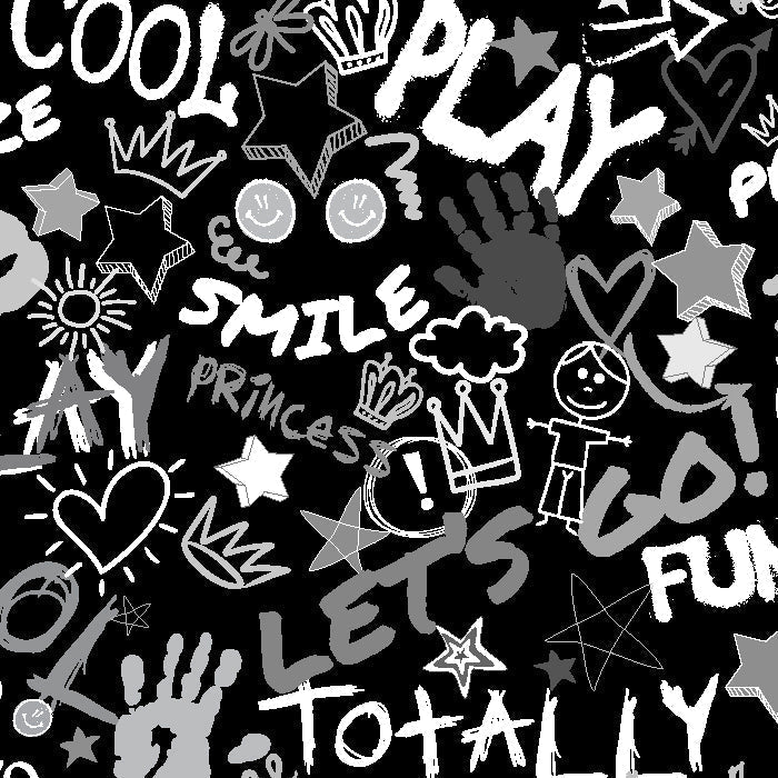 Printed Spandex Fabric Kids Word Play
