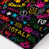 Printed Spandex Fabric Kids Word Play