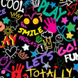 Printed Spandex Fabric Kids Word Play