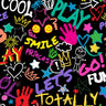 Printed Spandex Fabric Kids Word Play