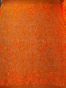 King Damask Sequin Fabric - 4 Way Stretch Mesh, Iridescent Sequin Embroidery, 54" Width (1 Yard)