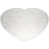 12" Heart Silver Foil Cake Board Drum perfect for Valentines Day