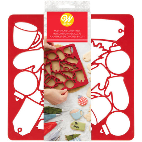 Wilton Christmas Multi-Cookie Cutter Sheet – 14 Shapes