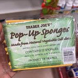 Trader Joe’s Pop-Up Sponges | made from Natural Vegetable Cellulose | 1 Each