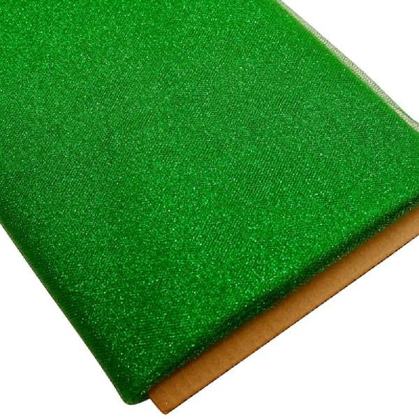 Tulle Glitter Fabric - 100 Percent Polyester Tulle Fabric - Aqua, Glitter Mesh, 54" Width (10 Yards)