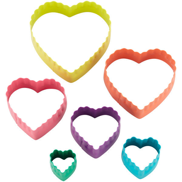 Wilton Heart-Shaped Fondant Cut-Out Set, 6-Piece