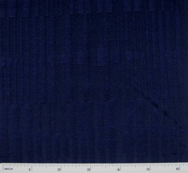 Alex Stripe Knit Fabric - Navy Blue Stripe, 52/54" Width