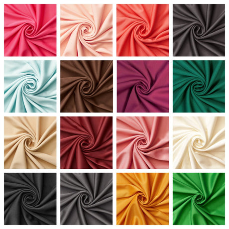 Interlock Knit Polyester Fabric - Solid Color, 58/60" Width, 100 GSM (1 Yard)