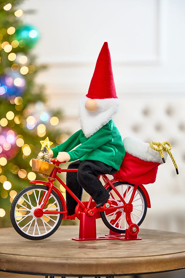 11.5" Mr. Christmas Mini Cycler Gnome