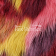 Kool Patch Poly Acrylic Fabric - Multicolor Patchwork Faux Fur, 58/60" Width (1 Yard)