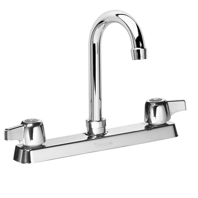 Krowne 8" Deck Mount Faucet with 6" Gooseneck Spout